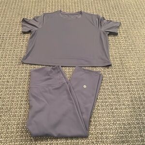 Matching leggings with cropped top set